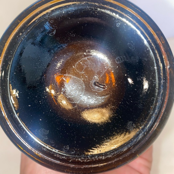 Vintage 10 Panel 16oz Amber Glass Mug 8 1/4" Tall - Picture 4 of 6